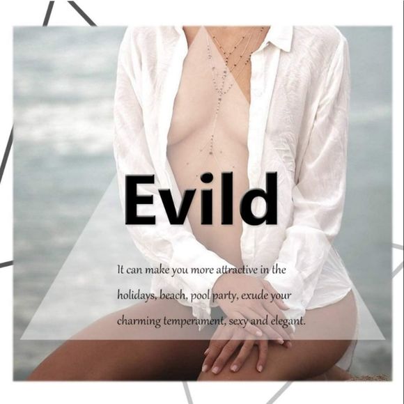 ʕ·ᴥ·ʔEvild Boho Layered Body Chain Turquoise Waist Chain - Picture 4 of 5